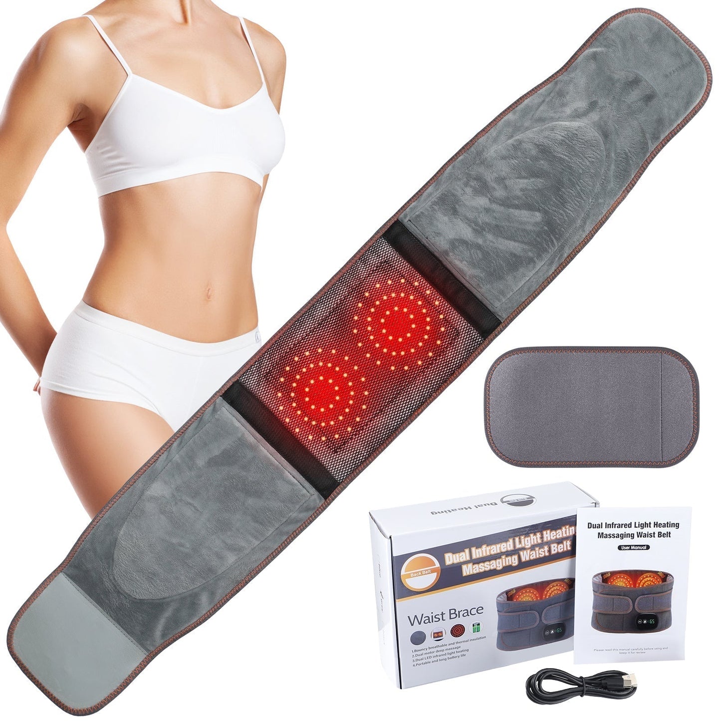 LED Heated Massage Belt
