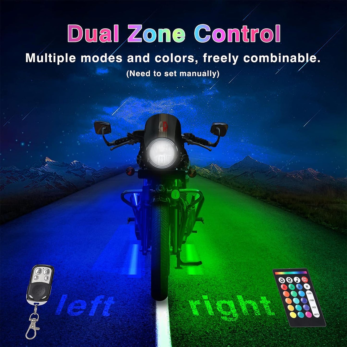 12pcs Motorcycle LED Light Kit Brake Turn Signal Set