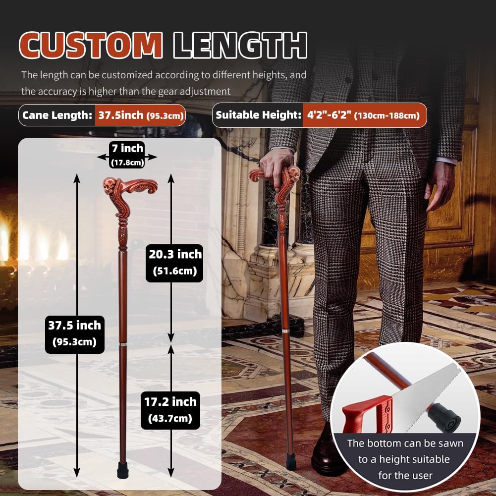 Wooden Walking Cane for Adults