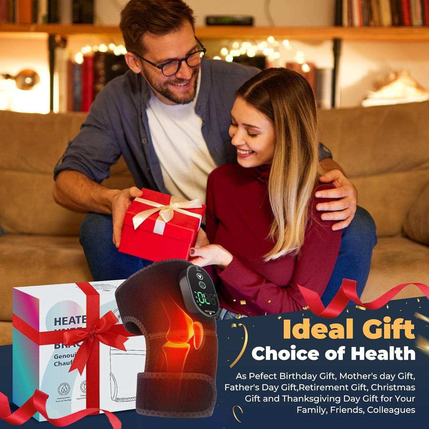 Wireless Knee Heat Therapy Wrap Rechargeable Device