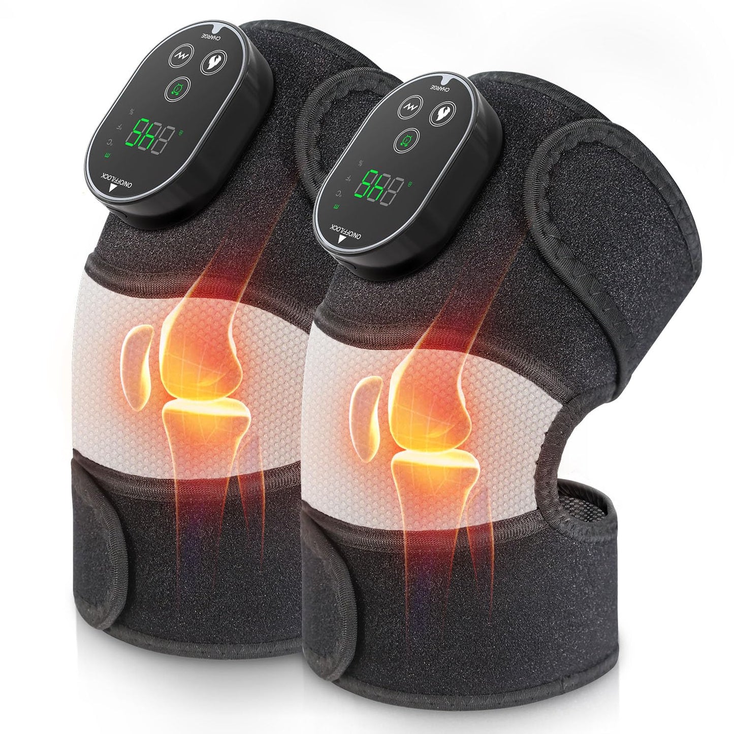 Electric Knee Massager with Heat 2-in-1 Device