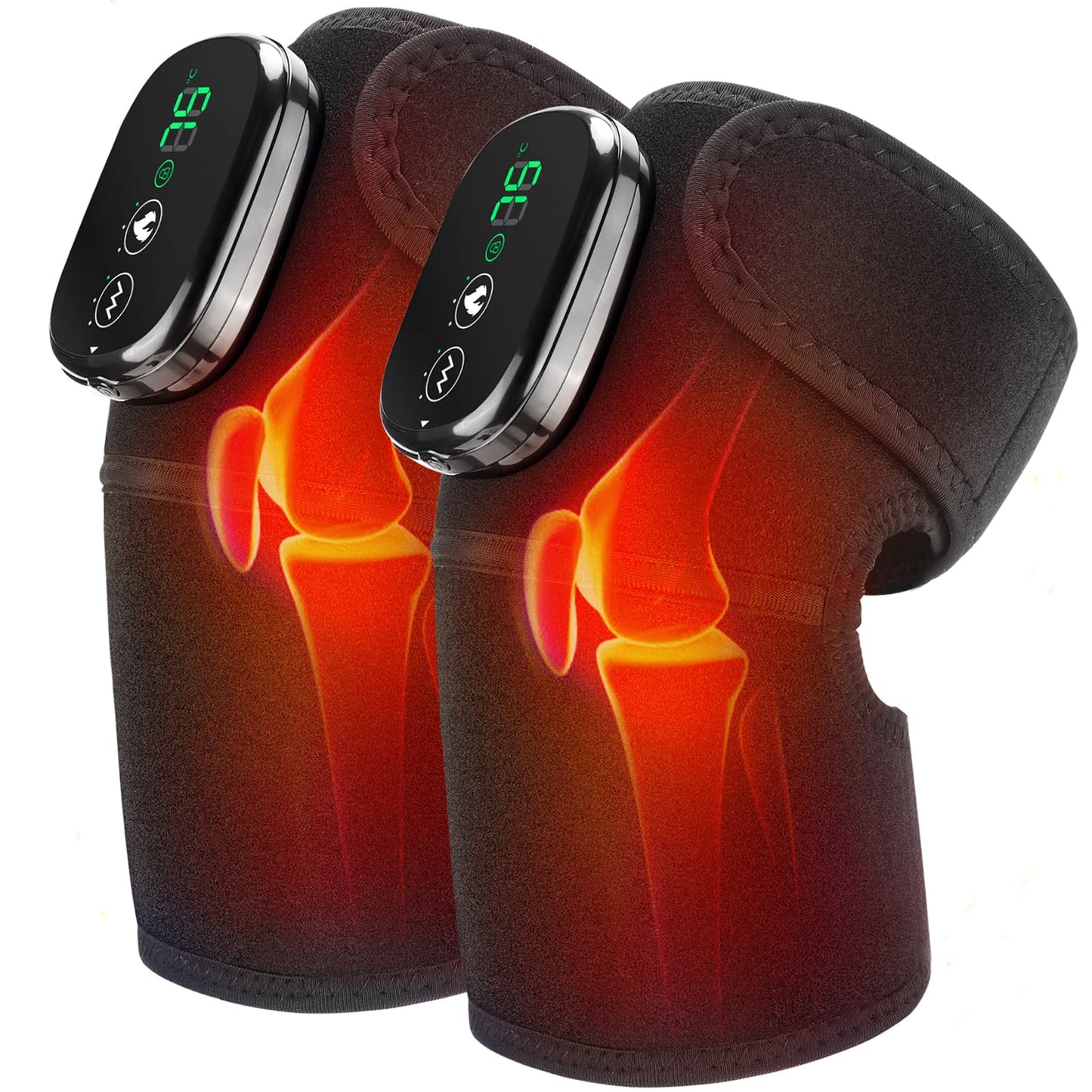 Heated Knee Massager Therapy Device 3-in-1 Unit