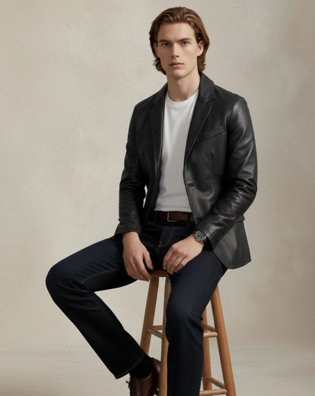 Men's Classic Leather Jacket