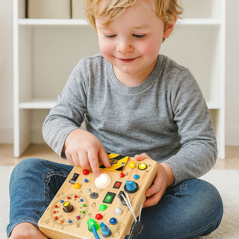 Montessori Busy Board Sensory Toy for Toddlers