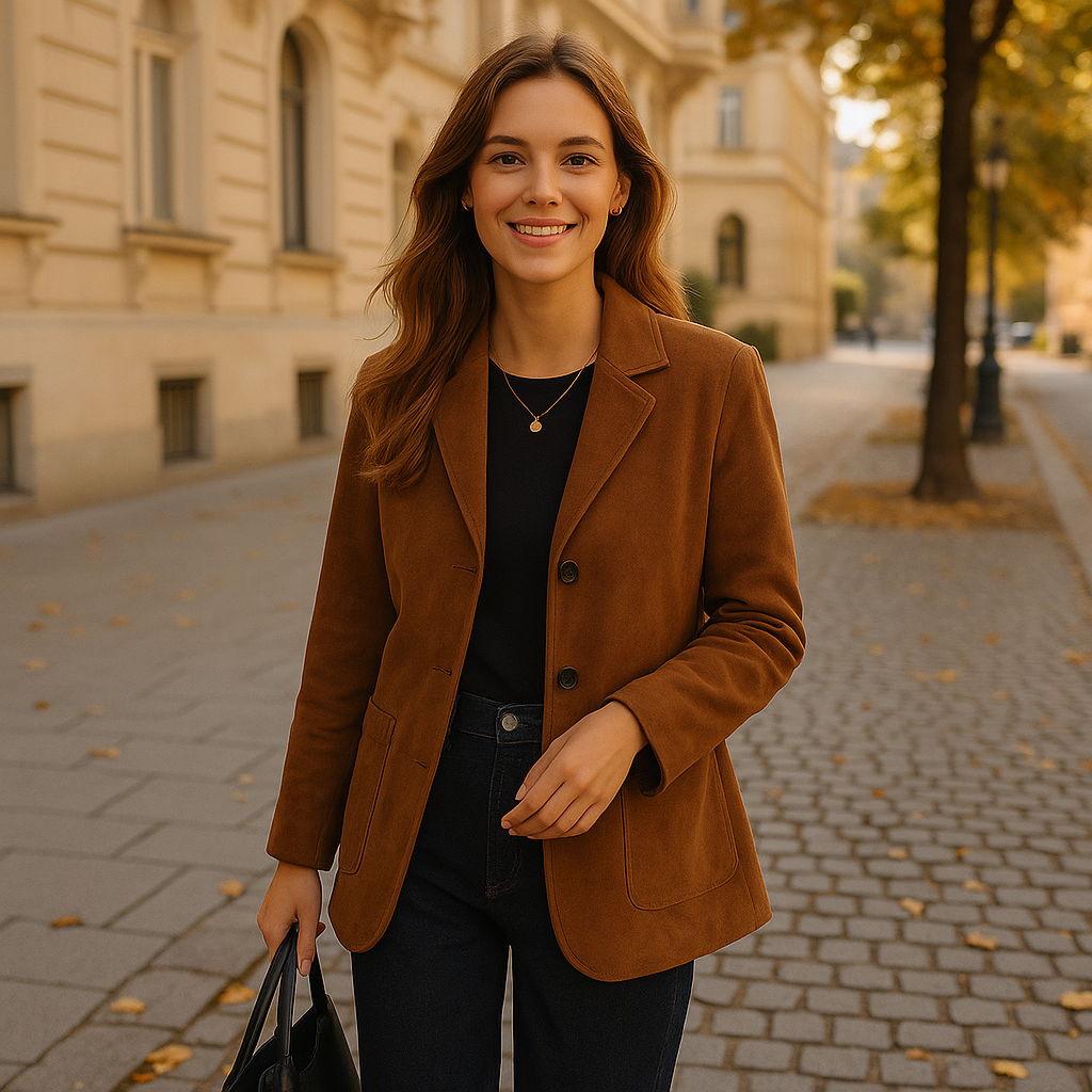 Suede Leather Jacket for Women Effortless Tailored Fit