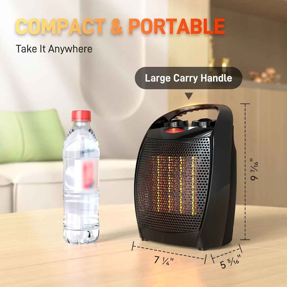 Indoor Space Heater with Temperature Sensor Thermostat
