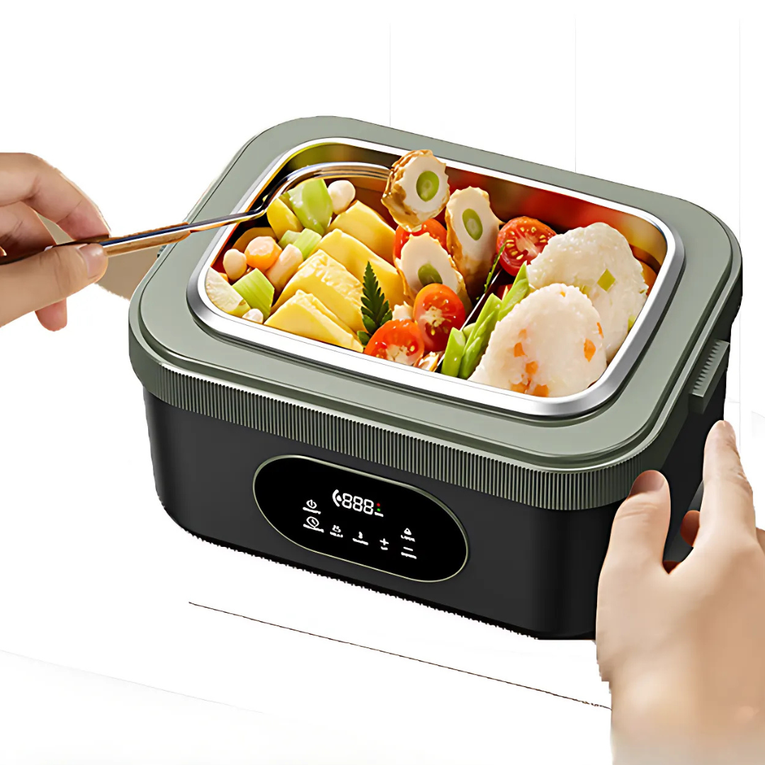 Self-Heating Stainless Steel Lunch Box Food Warmer Portable