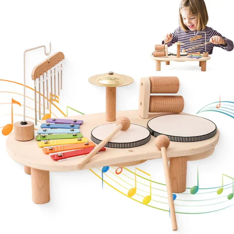 Montessori Music Activity Table Toy Sound Instrument