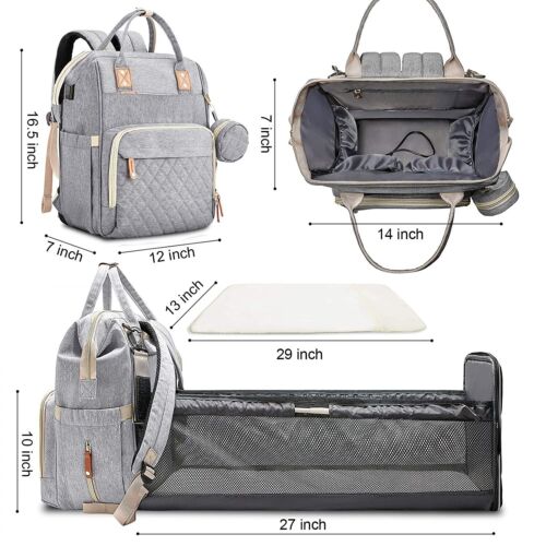 Travel Cot Organizer Changing Bag