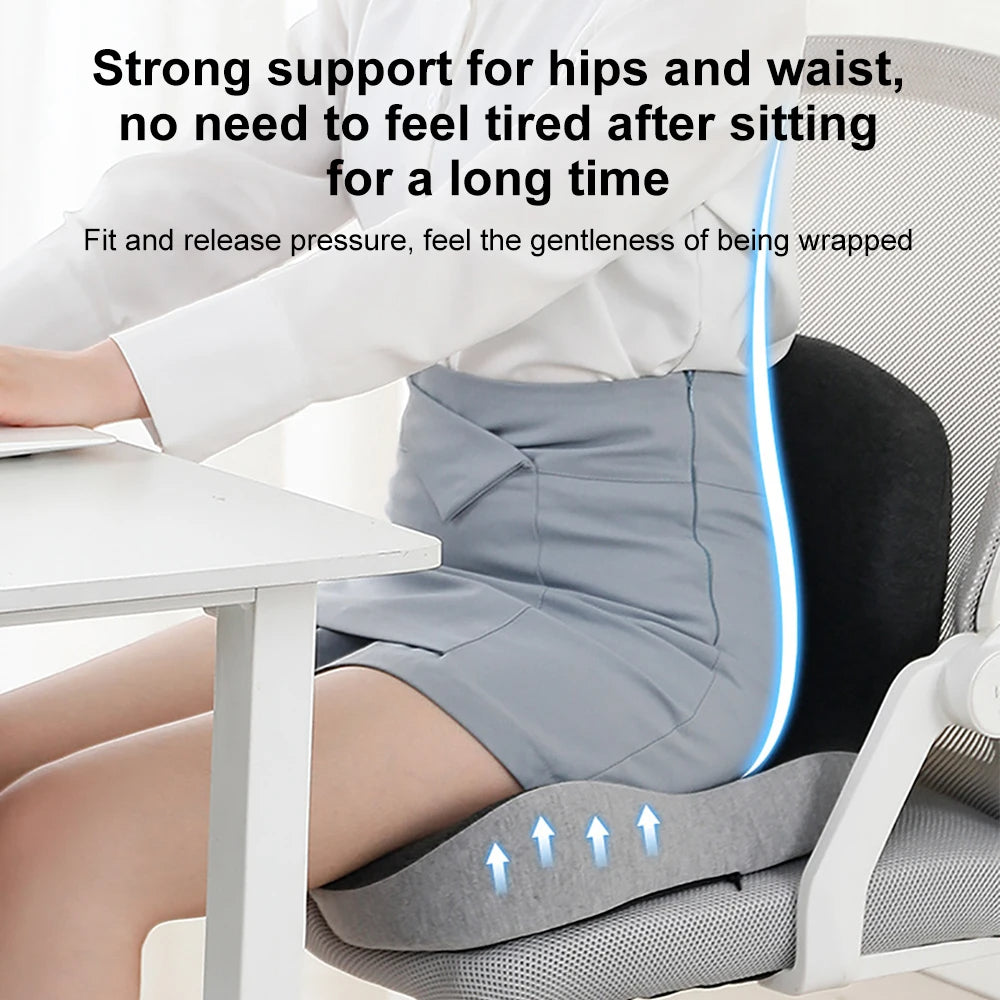 Lumbar Support Cushion Pillow Memory Foam Ergonomic Shape