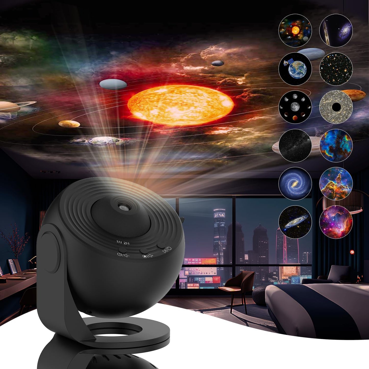 Galaxy Projector LED Night Light 12 Effects Starry Sky Display
