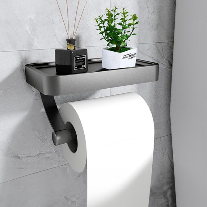 Toilet Roll Holder with Shelf Storage Unit