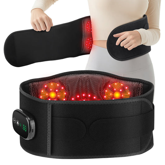 Elastic Waist Support Belt LED Massage Function