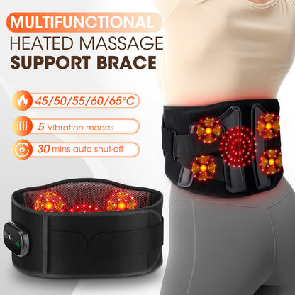 Elastic Waist Support Belt LED Massage Function