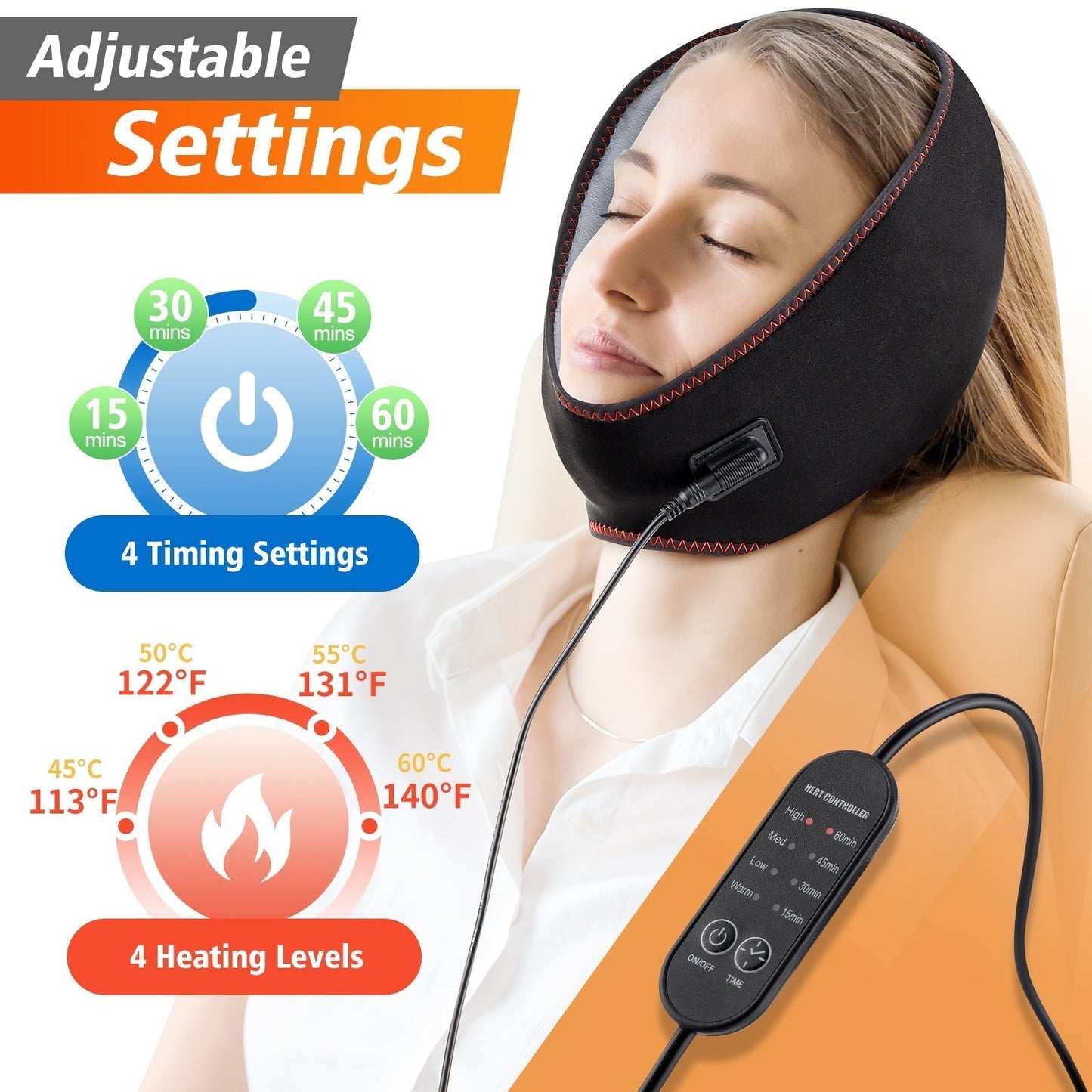 Heating Pad Face Jaw Chin Therapy Device