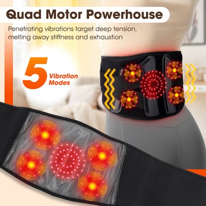 Elastic Waist Support Belt LED Massage Function