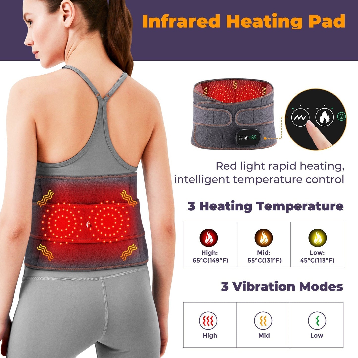 LED Heated Massage Belt