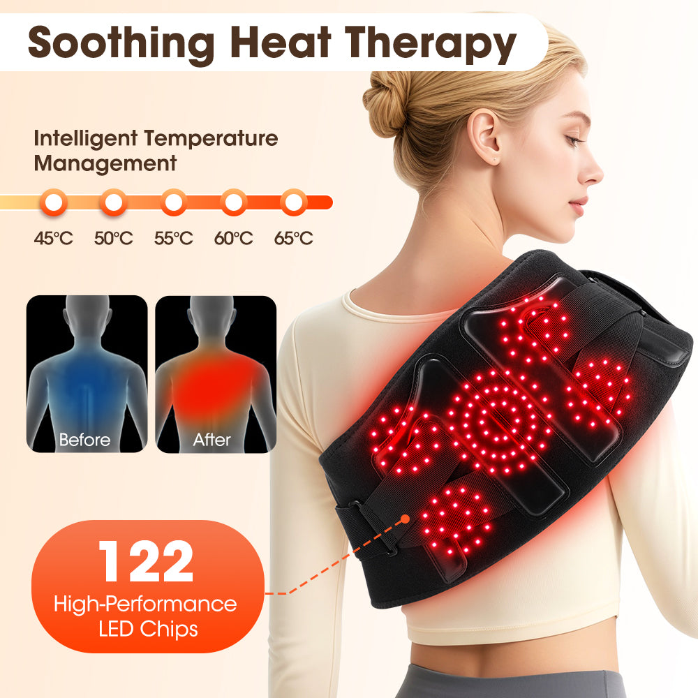 Elastic Waist Support Belt LED Massage Function