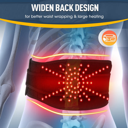 LED Back Massager with Red Light Therapy and Heat Function