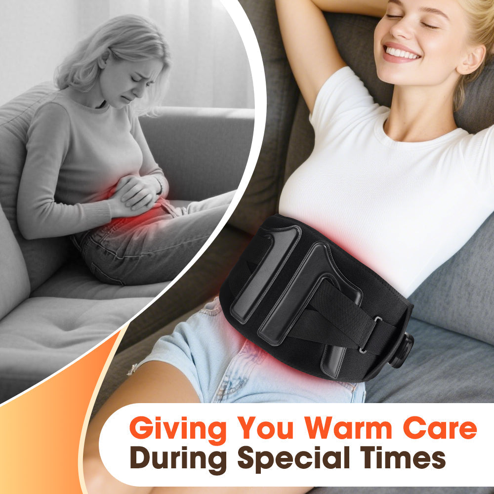 Elastic Waist Support Belt LED Massage Function