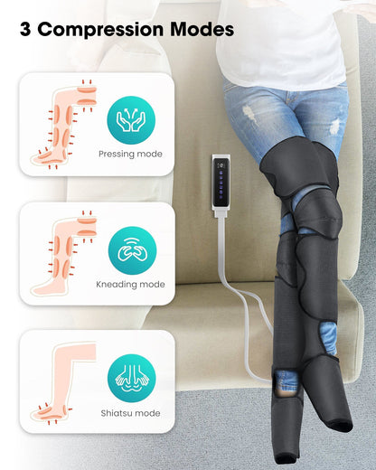 Air Compression Leg Massager System Dual Function Device