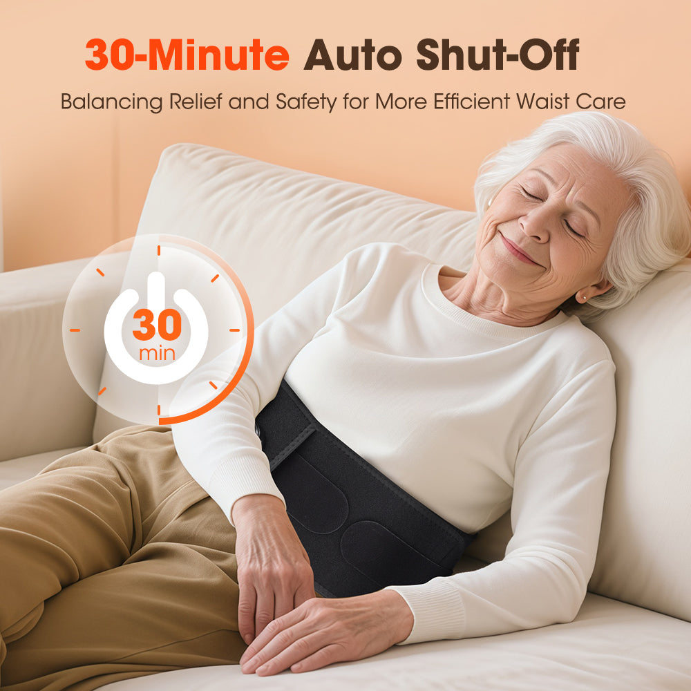 Elastic Waist Support Belt LED Massage Function