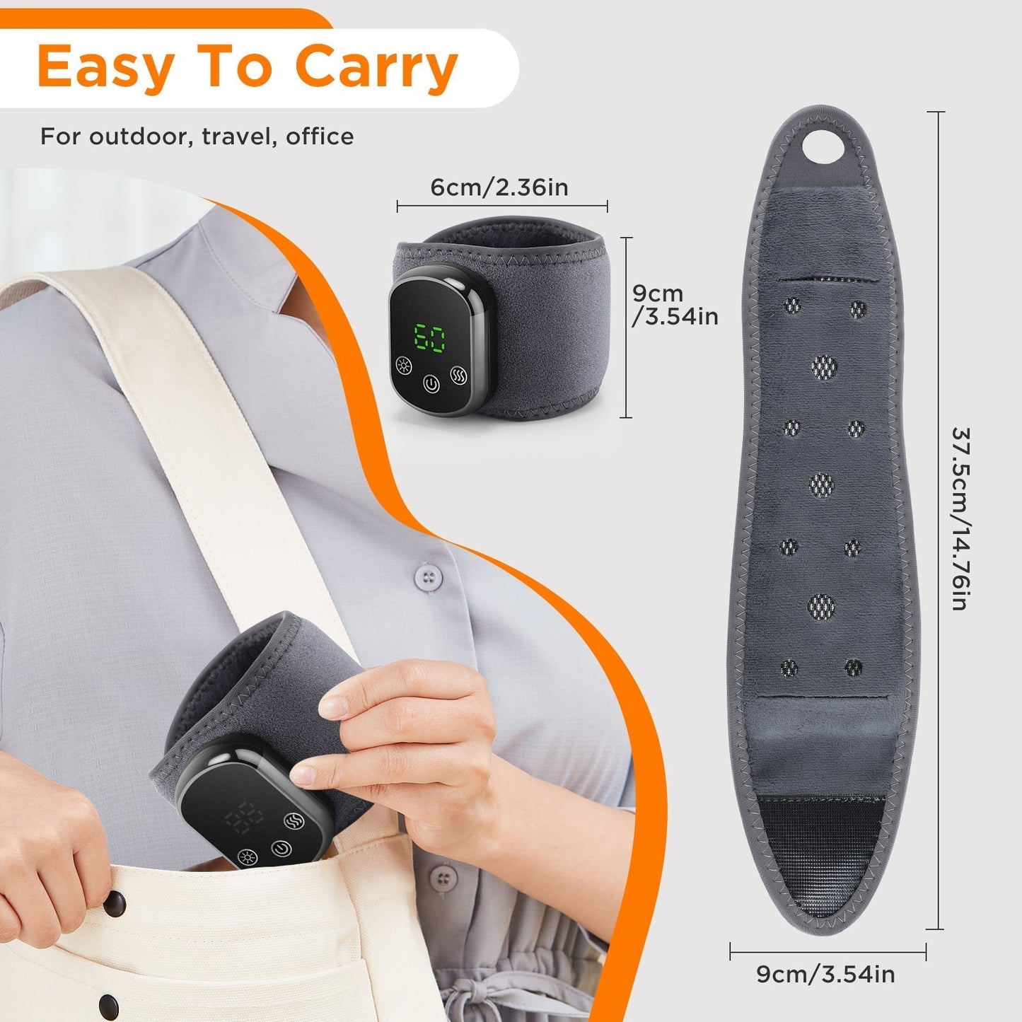 Wrist Massage Brace with Hot Compress Function