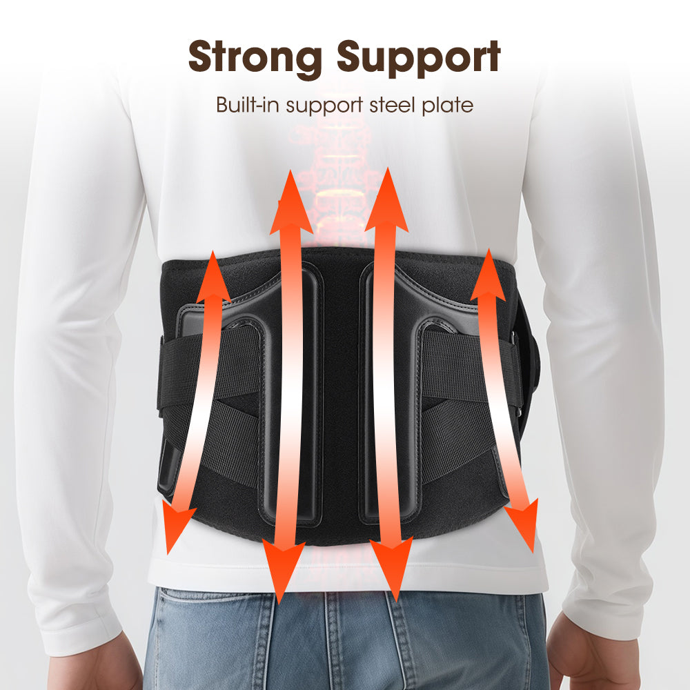 Elastic Waist Support Belt LED Massage Function