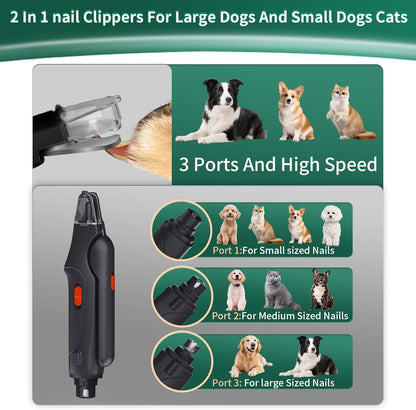 Cat Dog Nail Clippers Trimmers USB Rechargeable LED Light