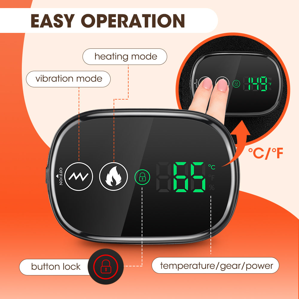 Elastic Waist Support Belt LED Massage Function