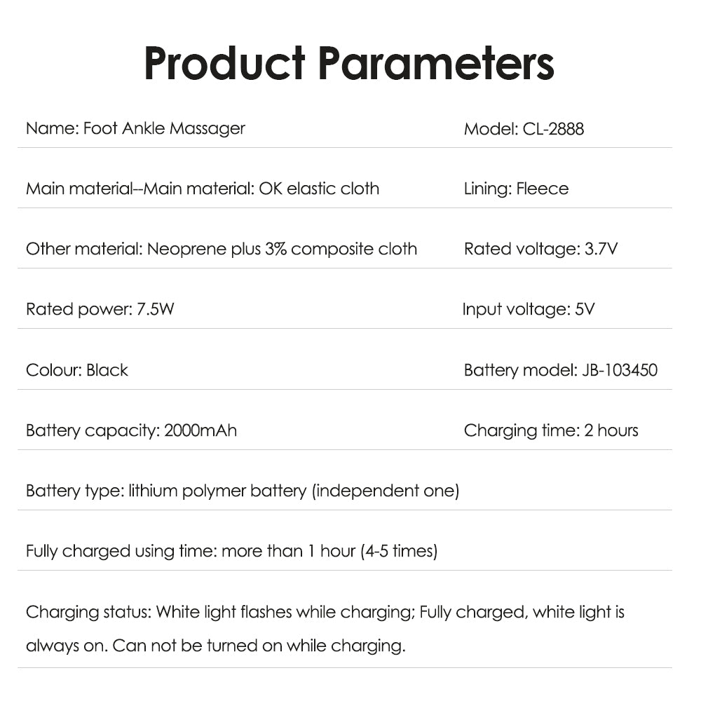 Cordless Ankle Massager Portable Foot Massage Device