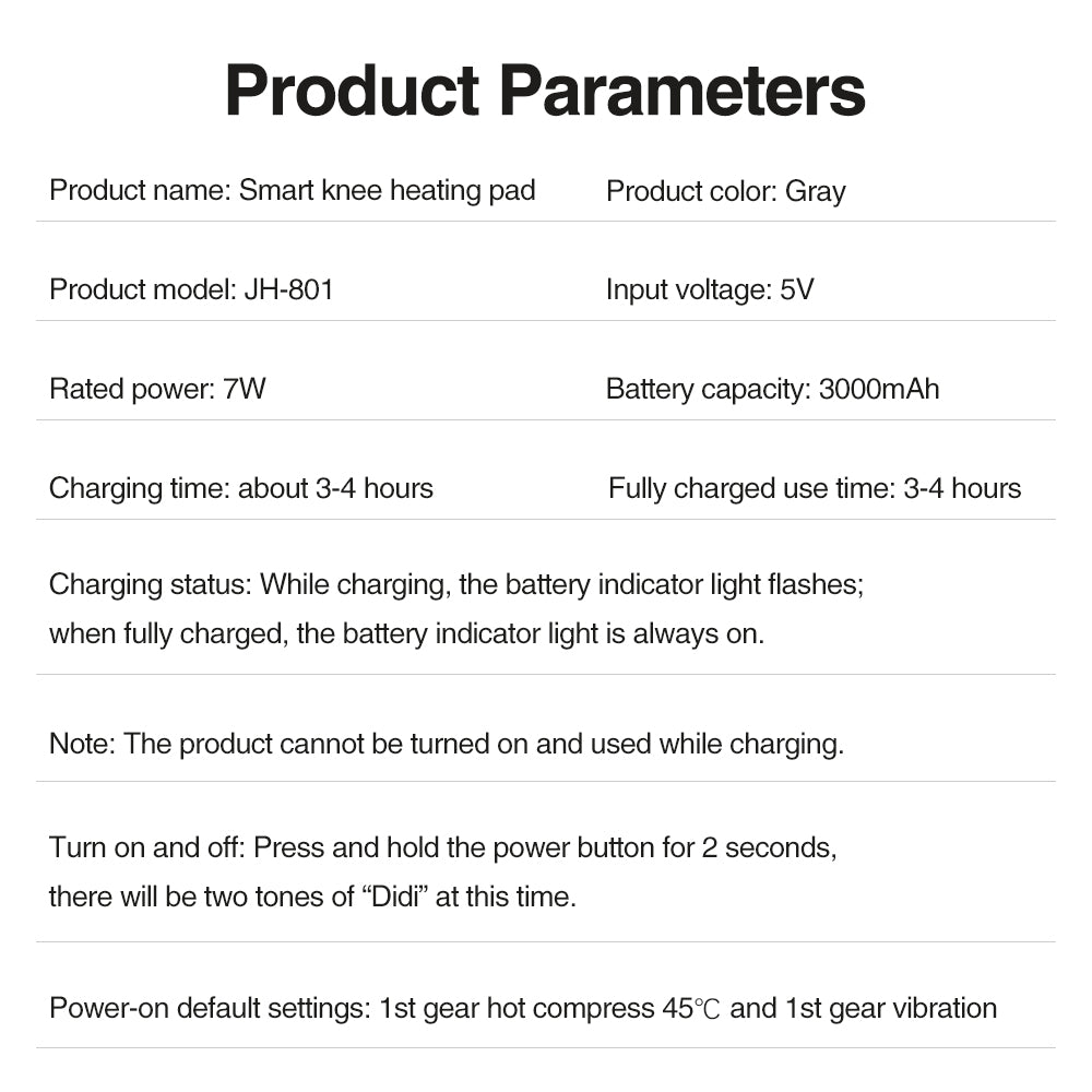 Cordless Electric Knee Massager Device