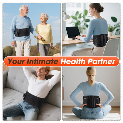 Elastic Waist Support Belt LED Massage Function