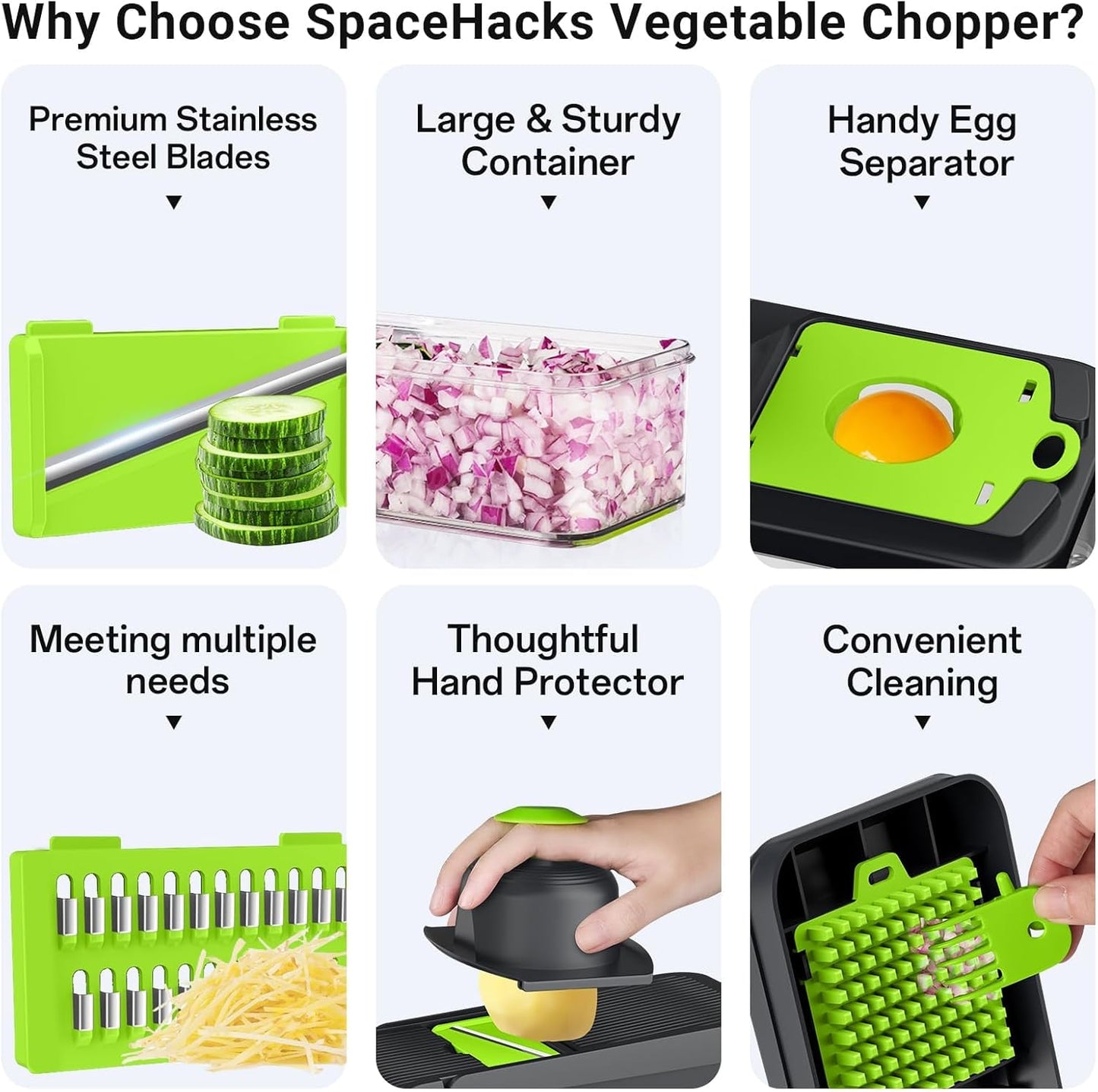 Vegetable Chopper 12-in-1 7 Blades Mandoline Slicer Kitchen Tool