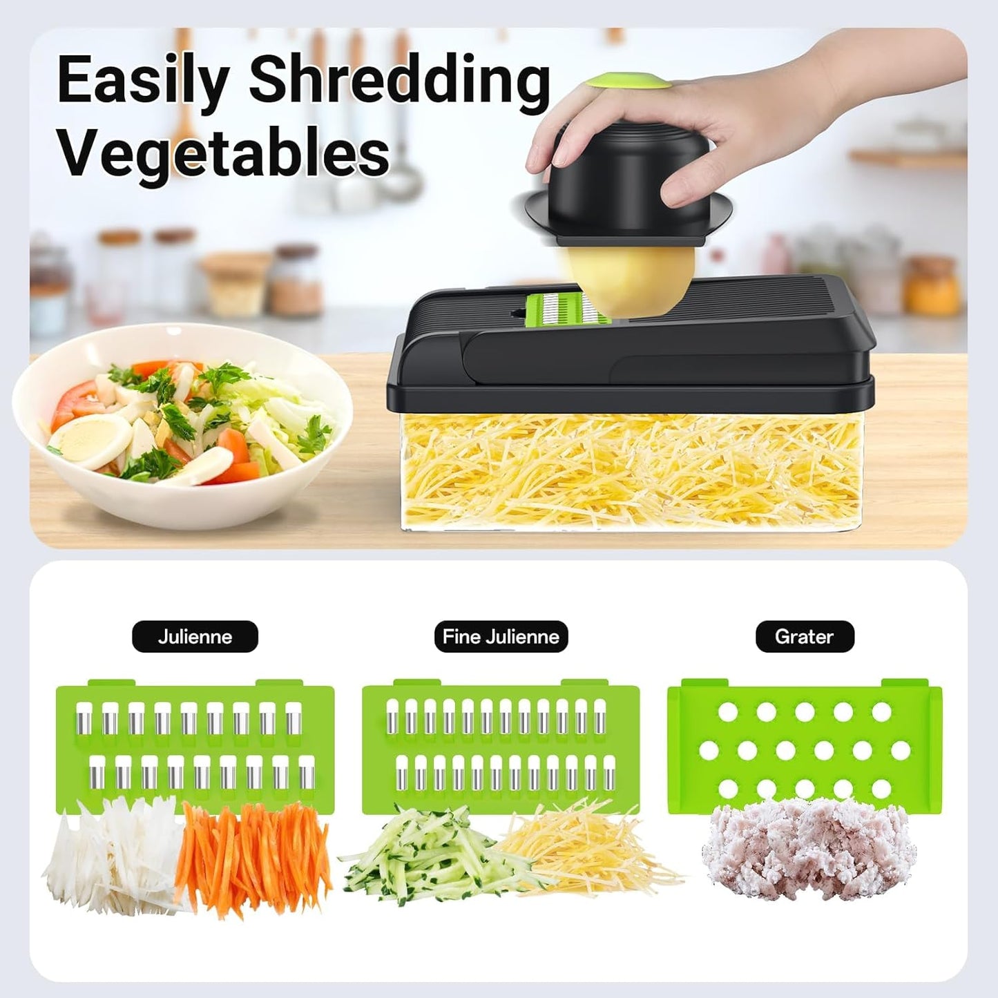 Vegetable Chopper 12-in-1 7 Blades Mandoline Slicer Kitchen Tool