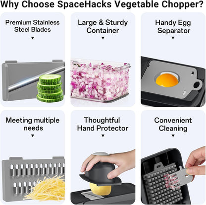 Vegetable Chopper 12-in-1 7 Blades Mandoline Slicer Kitchen Tool