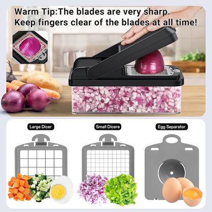 Vegetable Chopper 12-in-1 7 Blades Mandoline Slicer Kitchen Tool