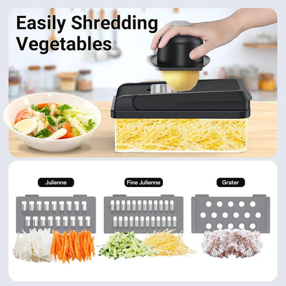 Vegetable Chopper 12-in-1 7 Blades Mandoline Slicer Kitchen Tool