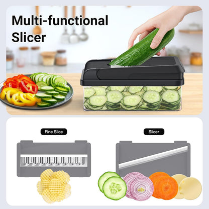Vegetable Chopper 12-in-1 7 Blades Mandoline Slicer Kitchen Tool