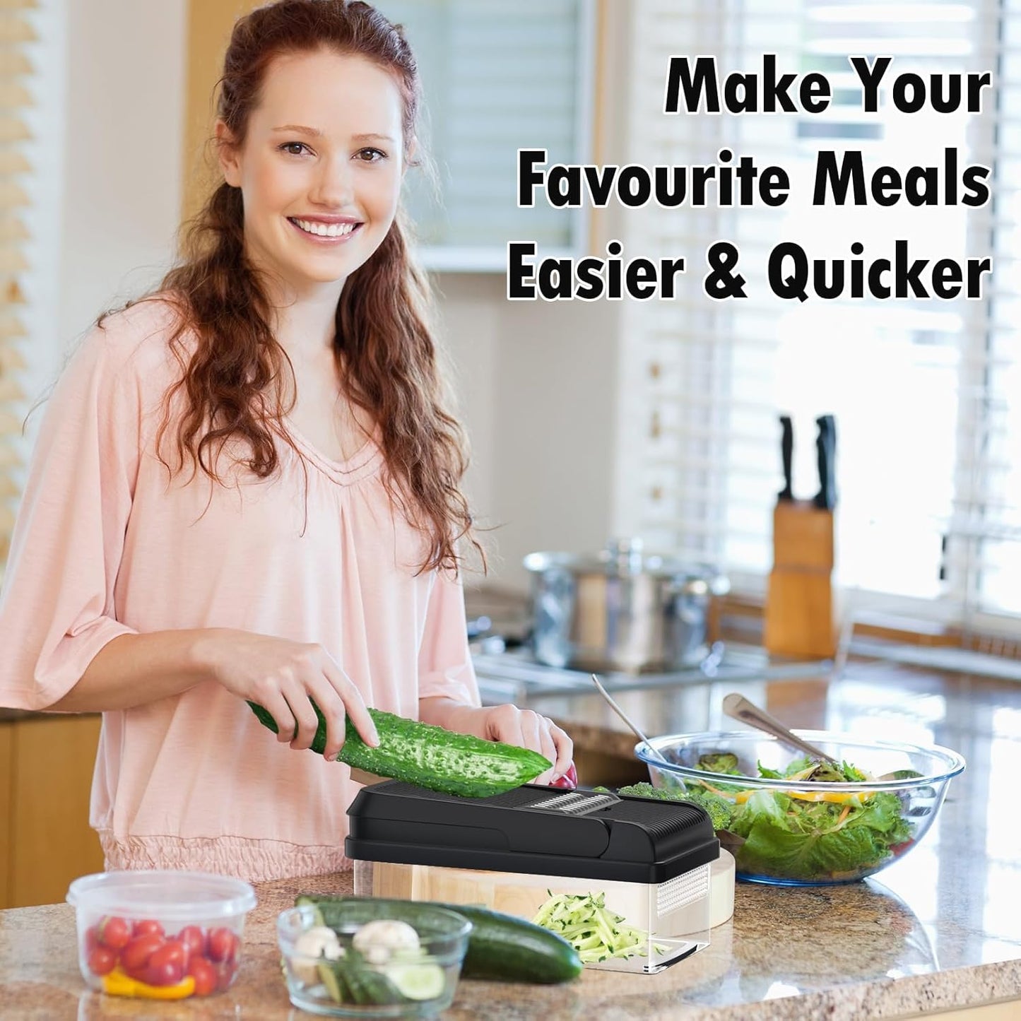 Vegetable Chopper 12-in-1 7 Blades Mandoline Slicer Kitchen Tool