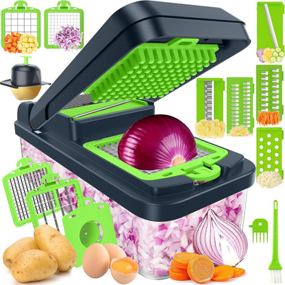 Vegetable Chopper 12-in-1 7 Blades Mandoline Slicer Kitchen Tool