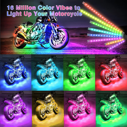 12pcs Motorcycle LED Light Kit Brake Turn Signal Set