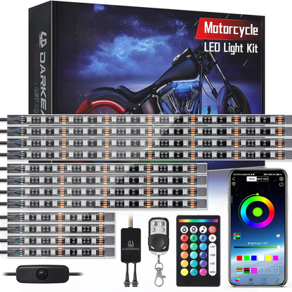 12pcs Motorcycle LED Light Kit Brake Turn Signal Set