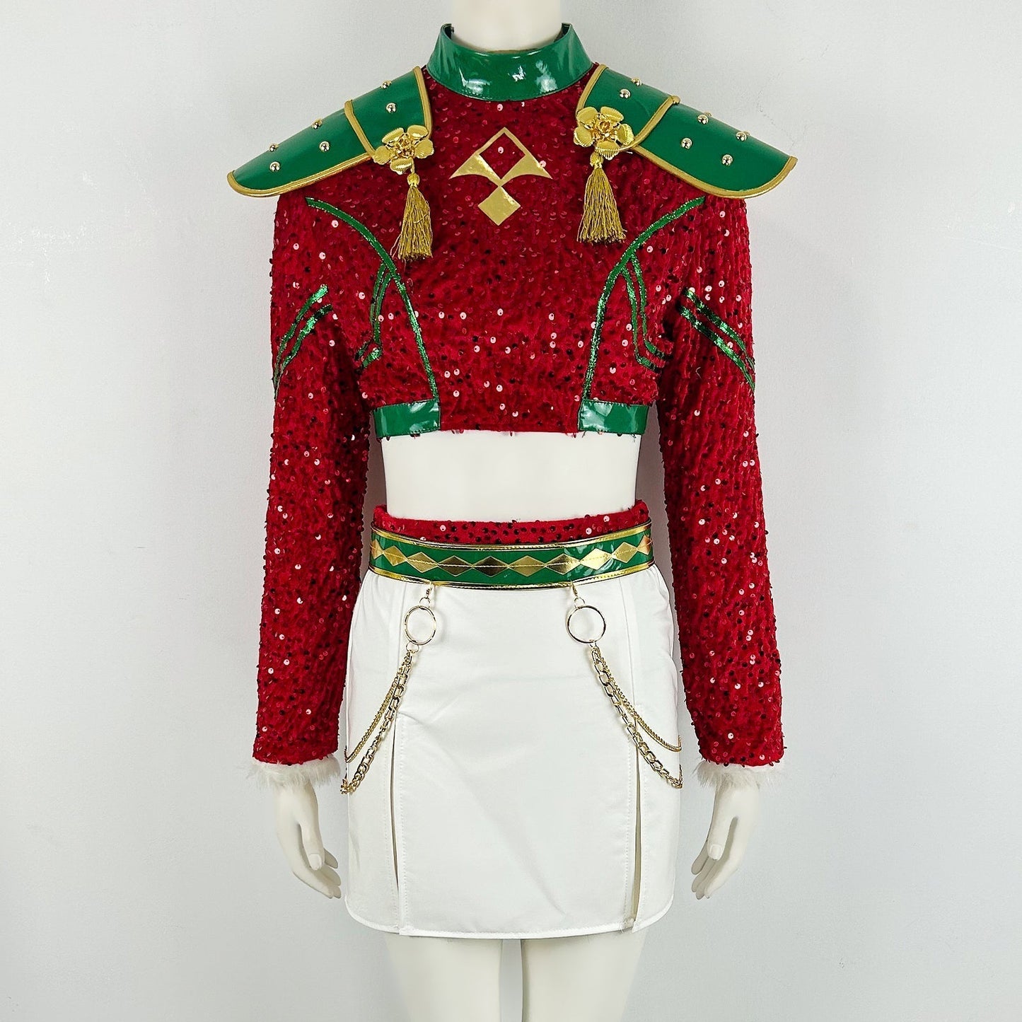 Xmas Pop Idol Costume Dress Holiday Outfit