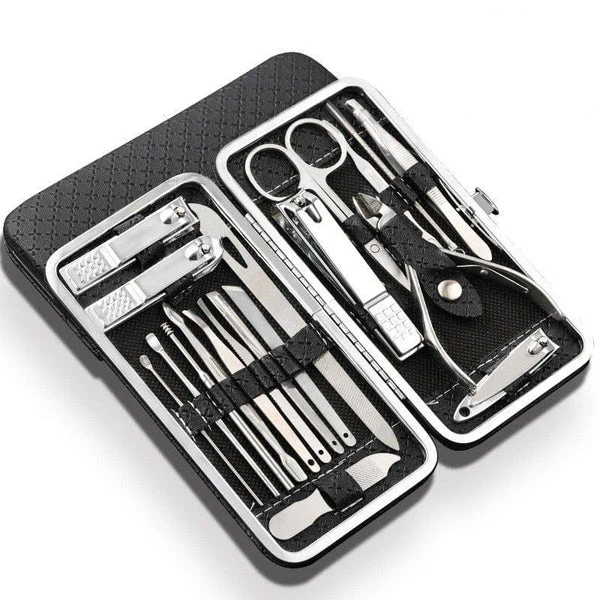 19-in-1 Nail Clipper Manicure Set Stainless Steel Tool Kit