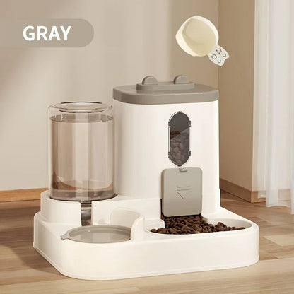 2 in 1 Circular Dog Cat Feeder Water Dispenser Bowl