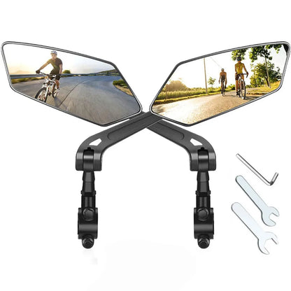 Circular Bike Mirrors 2 Pack Rearview Bicycle Accessories