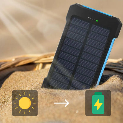 20000mAh Solar Power Bank Waterproof Portable Charger