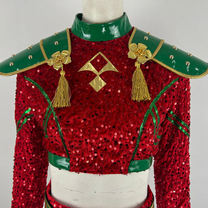 Xmas Pop Idol Costume Dress Holiday Outfit