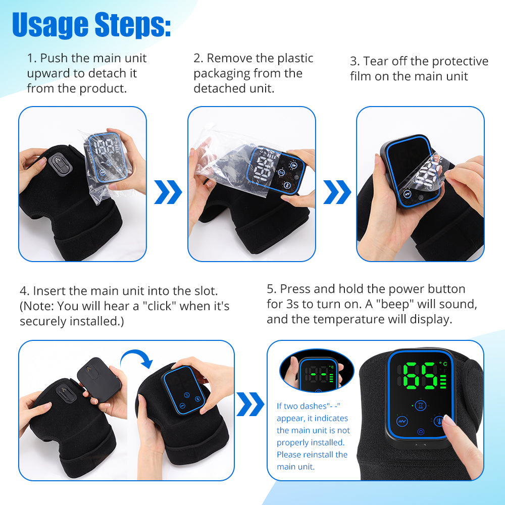 Knee Massager with Heat and App Control